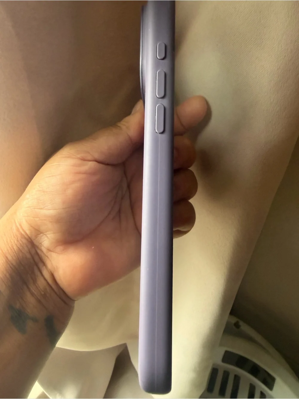Apple Silicone iPhone Case in purple fog